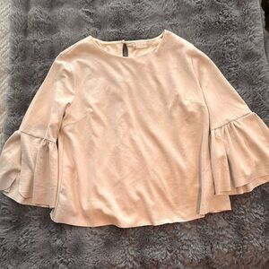 Altar'd State Cream Flare Sleeve Blouse
